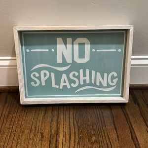 Pottery Barn Kids No Splashing Bathroom Wall Art